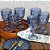 Jogo 6 Taça Diamante Copo Vidro Grosso Azul 340ml - Imagem 4