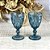 Jogo 6 Taça Diamante Copo Vidro Grosso Azul 340ml - Imagem 6