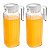 Kit 2 Jarras Vidro De 1 Litro Para Agua Suco Geledeira Mesa - Imagem 1