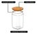Kit 3 Pote Hermético Organizador Tampa De Bambu 1l Ou - Imagem 2