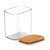 Kit 2 Pote Hermético Tampa De Bambu Natural 1,5l - Imagem 2