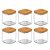 Kit 6 Pote Hermético Tampa De Bambu Natural 150ml - Imagem 1