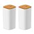 Kit 2 Pote Hermético Organizador Keep 340ml - Branco - Imagem 1