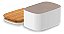 Conjunto 2 Pote Hermético Tampa De Bambu Branco 650ml - Imagem 2