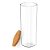 Kit 2 Pote Hermético Tampa De Bambu Transparente 2l Ou - Imagem 2