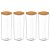 Kit 4 Pote Hermético Tampa De Bambu Transparente 2l Ou - Imagem 1