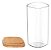 Kit 3 Pote Hermético Tampa De Bambu Transparente 1,5l Ou - Imagem 3