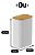 Conjunto 2 Pote Hermético Tampa De Bambu Branco 2,3l - Imagem 4