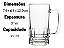 Caneca Chopp Vidro Resistente 360ml Bar Casa Transparente - Imagem 2