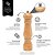 Kit 2 Moedor De Pimenta E Sal Madeira Lamina Inox 20cm - Imagem 4