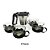 Chaleira Bule De Vidro Com Infusor 1 Litro + 4 Xicaras 150ml - Imagem 4