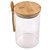 Kit 2 Pote Hermético Vidro Tampa De Bambu 400ml - Imagem 7