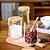 Kit 2 Pote Hermético Vidro Tampa De Bambu 500ml - Imagem 3