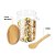 Kit 2 Pote Hermético Vidro Tampa De Bambu 500ml - Imagem 7