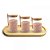 Petisqueira Bandeja Oval 33cm + 3 Pote Bambu Com Colher - Imagem 1