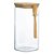 Kit 2 Pote Hermético Vidro E Bambu Com Colher 1400ml - Imagem 2