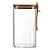 Pote Hermético Vidro Tampa De Bambu Com Colher 1600ml - Imagem 7