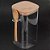 Kit 4 Pote Hermético Vidro E Bambu Com Colher 1600ml - Imagem 2