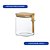 Kit 4 Porta Condimentos Vidro E Bambu Com Colher 1200ml - Imagem 5