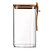 Kit 4 Pote Hermético Vidro Tampa De Bambu Com Colher 1500ml - Imagem 8