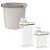 Kit Lavanderia Com Balde + 2 Dispenser Organizador Para Sabão Amaciante - Imagem 1