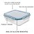 6 Potes Vidro Retangular Hermético 1520ml Quality House - Imagem 8