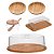 Kit Porta Manteiga + Porta Bolo + 2 Pratos De Bambu E Açucareiro - Imagem 1