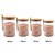 Kit 4 Pote Mantimentos Tampa De Bambu + Bandeja Giratória 30cm - Imagem 5