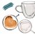 Kit 2 Copo Xicara Coração + Açucareiro E Jarra De Leite - Imagem 3
