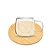 Kit 6 Xicaras Vidro + 6 Prato Bambu Ecológico 11cm - Imagem 2