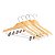 Kit 5 Cabides Madeira Marfim Com Presilhas Paramount - Imagem 1