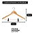 Kit 10 Cabides Madeira Marfim Com Presilhas Paramount - Imagem 9