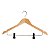 Kit 10 Cabides Madeira Marfim Com Presilhas Paramount - Imagem 2