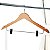 Kit 10 Cabides Madeira Marfim Com Presilhas Paramount - Imagem 3