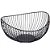 Fruteira Aramado Preto 28x14cm Organizador De Frutas Cozinha - Imagem 1