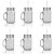 Kit 6 Caneca Bebida Caipirinha Vintage Retro Com Canudo - Imagem 1
