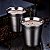 4 Xícaras 90ml Café Espresso Pixie Inox Parede Dupla Térmico Inox - Imagem 3