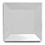 Kit 2 Prato Melamine Branco Quadrado 20 Cm - Imagem 1