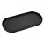Bandeja Prato Oval 24 X 12cm Melamina Multiuso Preto - Imagem 1