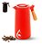 Garrafa Térmica Café 1 Litro Cabo Madeira Nordica Vermelha - Imagem 2