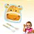 Kit Refeição Com Prato Infantil + Colher E Garfo Girafa - Imagem 3