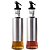 Kit 2 Porta Condimento Galheteiro Azeite Vinagre Vidro Inox - Imagem 1