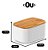 Pote Hermético Tampa De Bambu Branco 650ml - Imagem 5
