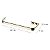 Kit Acessórios Lavabo Porta Toalha Banho 60 Cm Rosto Dourado - Imagem 4