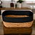 Cesto Multiuso De Fibra Natural Com Alça 30x23cm Preto - Imagem 2