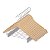 Kit 10 Cabides Madeira Marfim Com Presilhas Paramount - Imagem 1