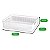 Cesto Organizador Multiuso Decorativo 39 X 27 X 7,5cm Branco - Imagem 2