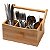 Porta Talheres De Bambu 23x11x15cm Wincy Ekos Cla06150 - Imagem 2