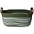Cesto De Algodão 41x25x19 C/ Alça  Verde Com Listras Brancas - Imagem 1