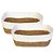 Kit 2 Cesto Organizador Branco Multiuso Fibra Natural - Imagem 1